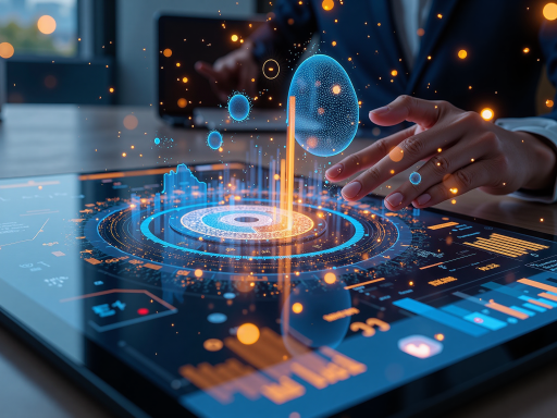 未来科技概念图,展现创意公司的前瞻性思维,包含数字化元素和创新设计理念,体现发展愿景